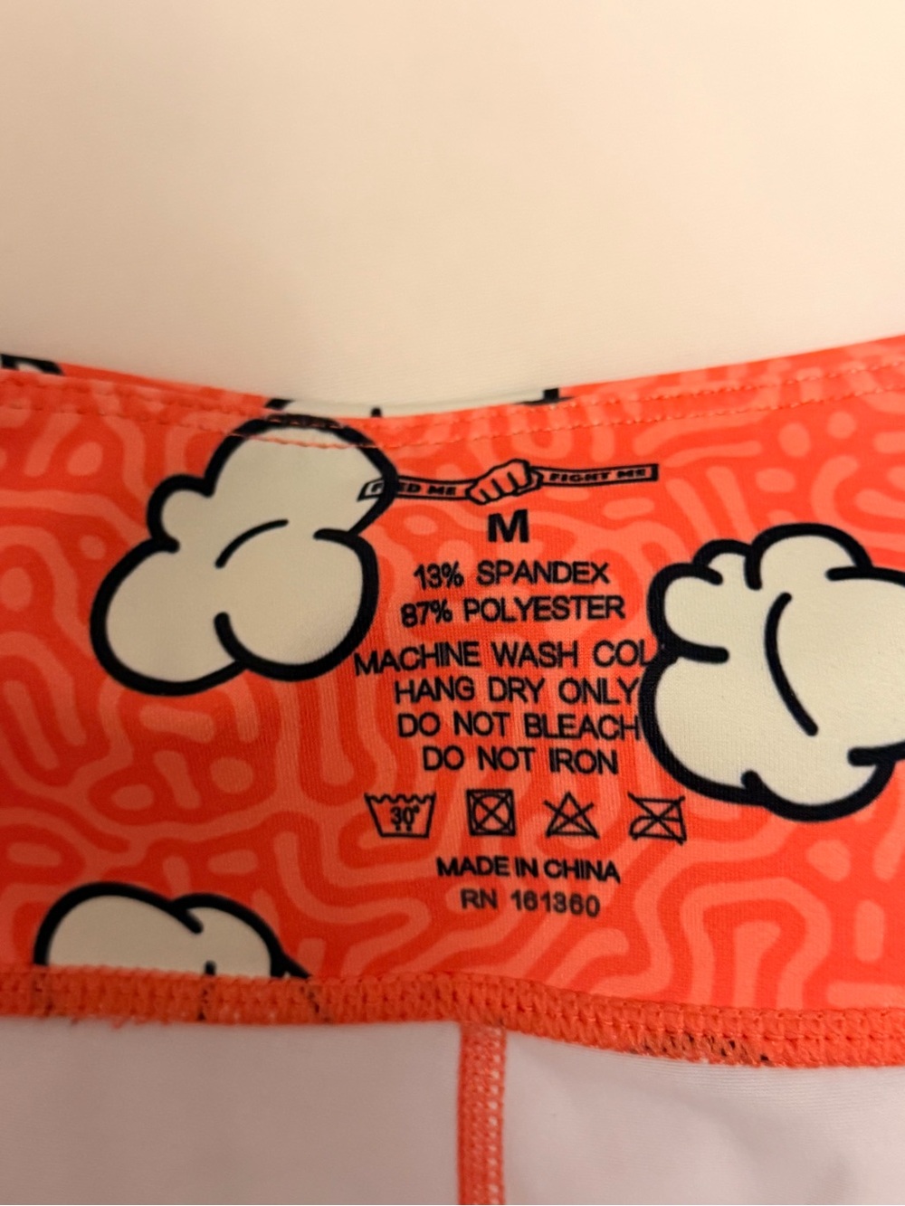 Feed me fight me medium popcorn spandex shorts ( fmfm ) - Picture 9 of 9